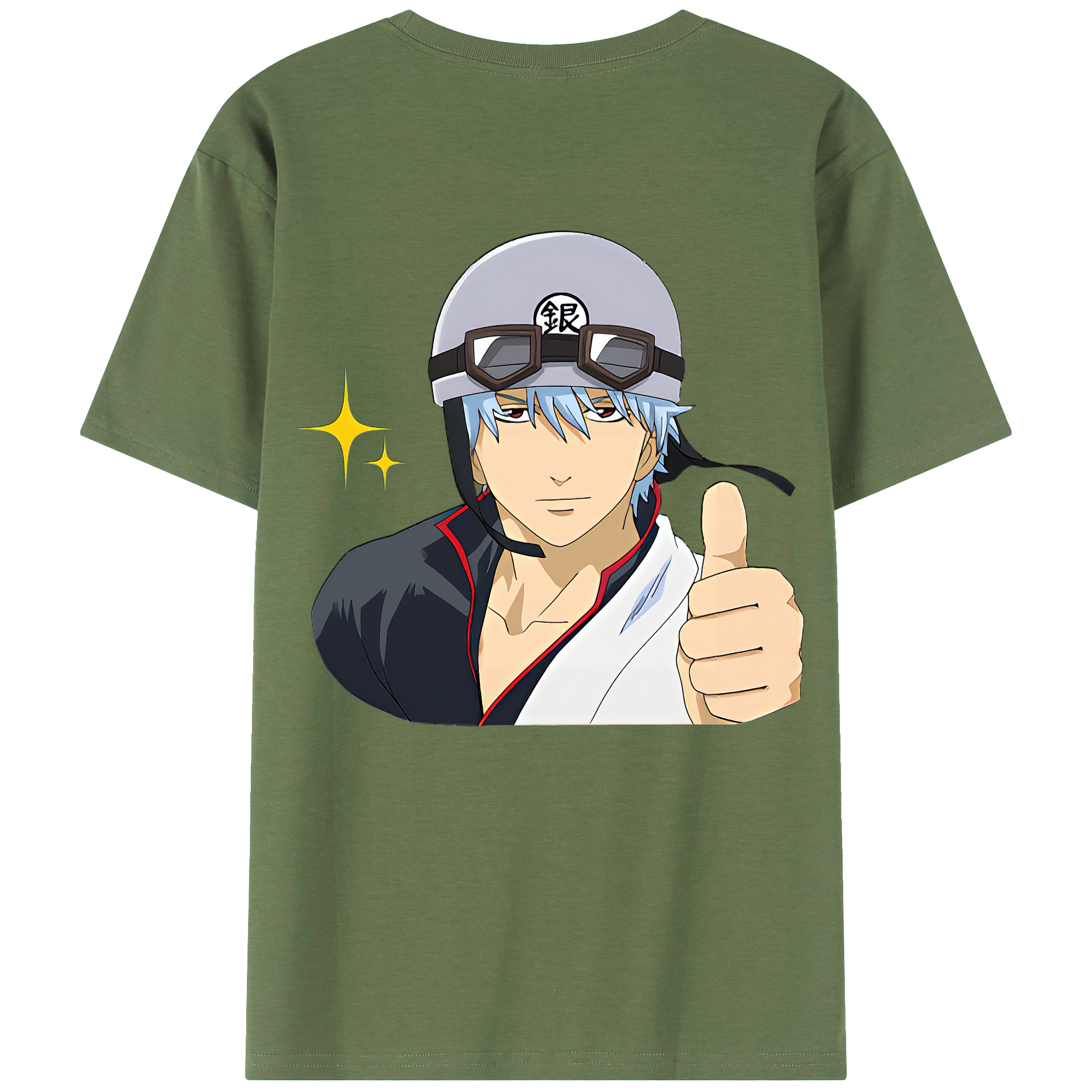（画像用） ぎんたま 坂田銀時（さかたぎんとき） 神楽 志村新八（しむら しんぱち） GINTAMA Sakata Gintoki Kagura Shimura Shinpachi 綿100％ メンズ半袖Tシャツ（バックプリント） 通気性